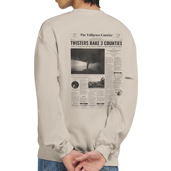 Vintage Tornado Newspaper Sweatshirt, view 4