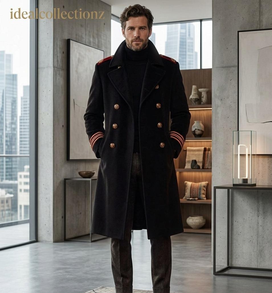 Peak Lapel Overcoat - Etsy