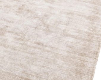 Handmade Tufted Viscose Rug | Soft Beige Neutral Floor Covering