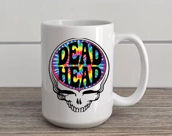 Custom Grateful Dead Steal Your Face Tie Dye Dead Head Mug