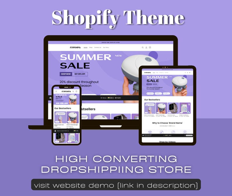 Festrova- Shopify Store Template With High Converting Product Page - Etsy