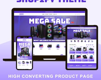 Electronics and Gadget Shop Shopify Theme Template with High-Converting Product Page