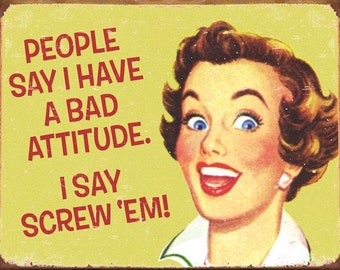 Cross Stitch Pattern - Funny Bad Attitude - PDF - Instant Digital Download
