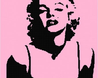 Cross Stitch Pattern - Marilyn Monroe 3 -PDF - Instant Digital Download