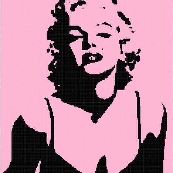 Cross Stitch Pattern - Marilyn Monroe 3 -PDF - Instant Digital Download