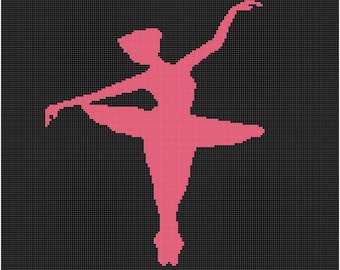 Cross Stitch Pattern - Ballerina Silhouette PDF -  Instant Digital Download