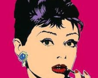 Cross Stitch Pattern - Audrey Hepburn 2 - PDF - Instant Digital Download
