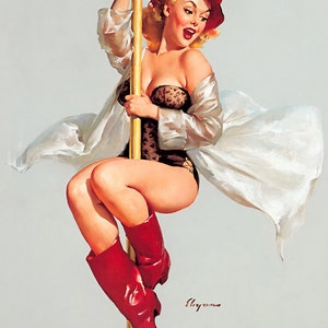 Cross Stitch Pattern - Fire Belle - Pin Up Girl  - PDF - Instant Digital Download