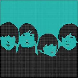 Cross Stitch Pattern - Beatles 3  - PDF - Instant Digital Download