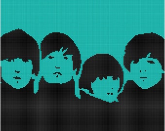 Cross Stitch Pattern - Beatles 3  - PDF - Instant Digital Download