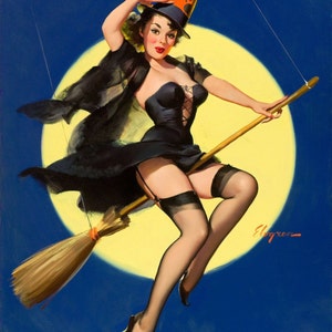 Cross Stitch Pattern - Riding High - Pin Up Girl  - PDF -  Instant Digital Download