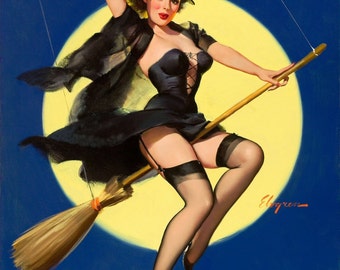 Cross Stitch Pattern - Riding High - Pin Up Girl  - PDF -  Instant Digital Download