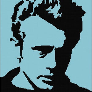 Cross Stitch Pattern - James Dean 2 -  PDF - Instant Digital Download
