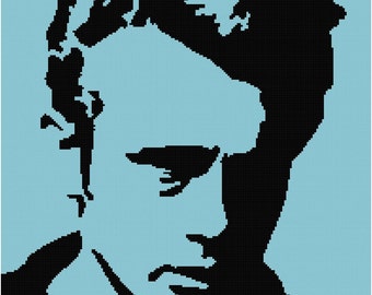 Cross Stitch Pattern - James Dean 2 -  PDF - Instant Digital Download