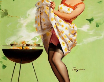 Cross Stitch Pattern - Smokescreen - Pin Up Girl  - PDF -Instant Digital Download