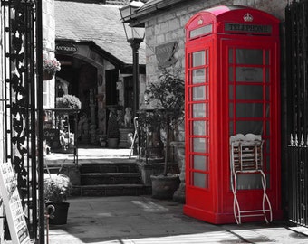 Cross Stitch Pattern - London, Red Phone Booth -  PDF - Instant Digital Download