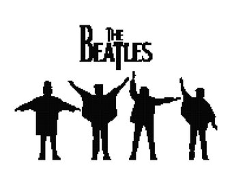 Cross Stitch Pattern - The Beatles 2  - PDF - Instant Digital Download