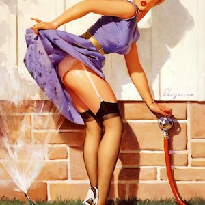 Patrón de punto de cruz - A Near Miss - Pin Up Girl - PDF - Descarga digital instantánea