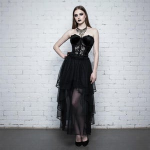corset prom dress Ava Presley Illusion Corset Prom Dress 40115