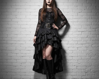 chinese dress ladies BCBGeneration Black Lace-Trimmed Sheer Maxi Dress