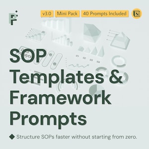 SOP Template and Framework Prompts for Structured Business Processes