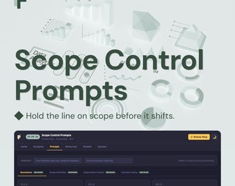 Scope Control ChatGPT Prompts for Preventing Scope Creep and Client Boundaries