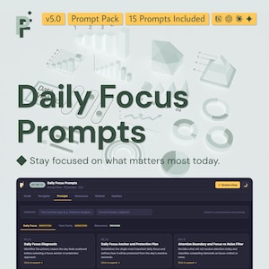 Daily Focus ChatGPT Prompts for Disciplined Execution and Task Completion