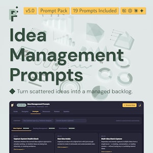 Idea Management ChatGPT Prompts for Structured Backlogs and Clear Priorities