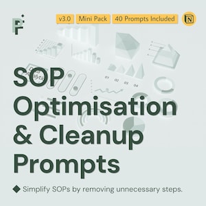 SOP Optimization Prompts for Improving Business Processes and Workflows