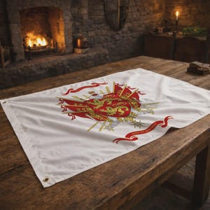 Flag - Coat of arms of William the Conqueror - Medieval banner - Royal standard - Duke of Normandy - Norman history - 150 x 90 cm