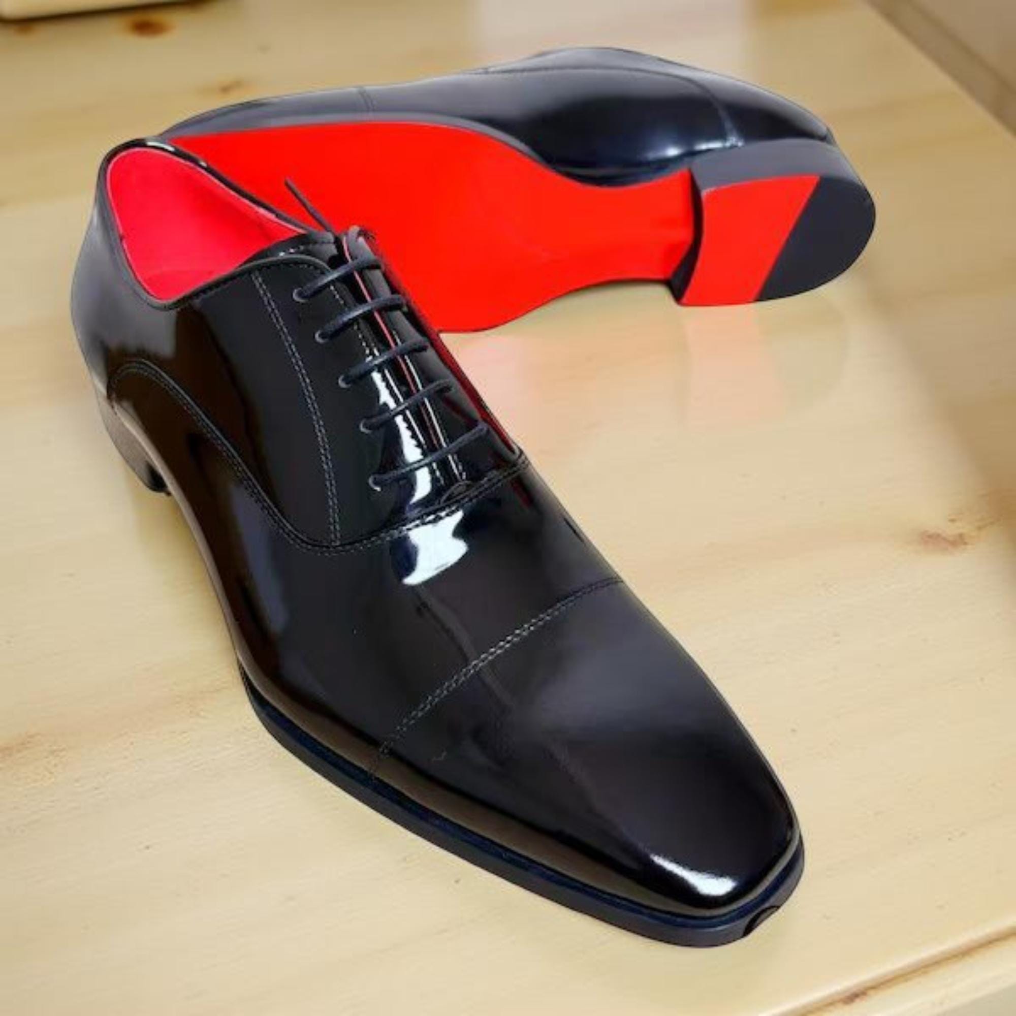 靴 mokacho2003 Christian Louboutin Christian Louboutin Men's Black Oxford Shoes | Handmade Calf