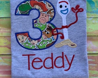 Camiseta de cumpleaños de Forky, camiseta de fiesta personalizada