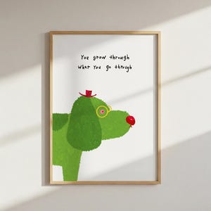 Creces con lo que pasas - Póster de mentalidad de crecimiento resiliente (descarga digital)