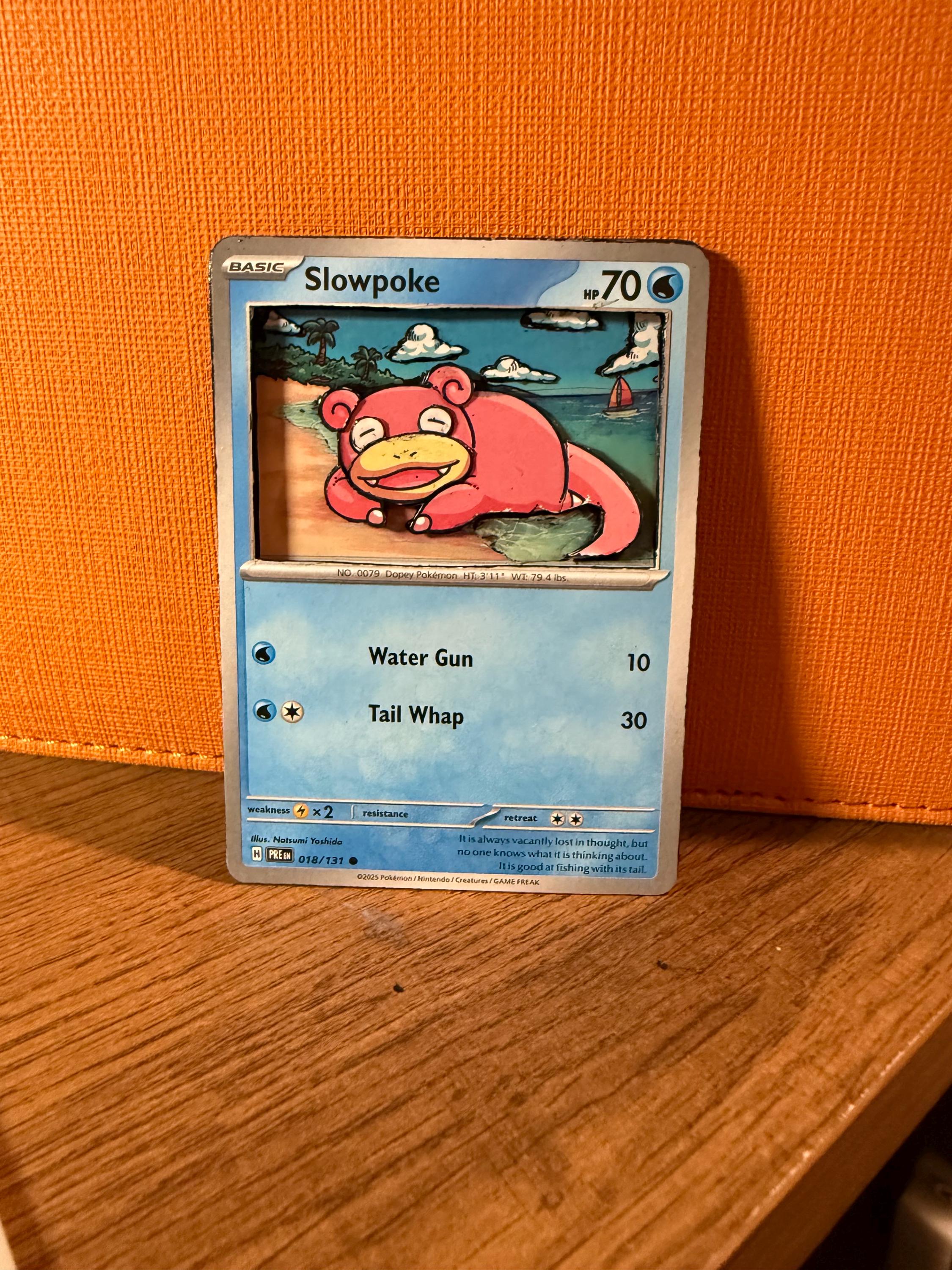 slowpoke holographic card Handcrafted 3D Pokémon – Reverse Holo Display Collectible If heads Slowpoke (93/110) [Legendary Collection] Near