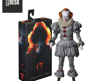 Figura de acción de payaso de terror de 18 cm – Modelo de payaso aterrador – Figura de colección espeluznante