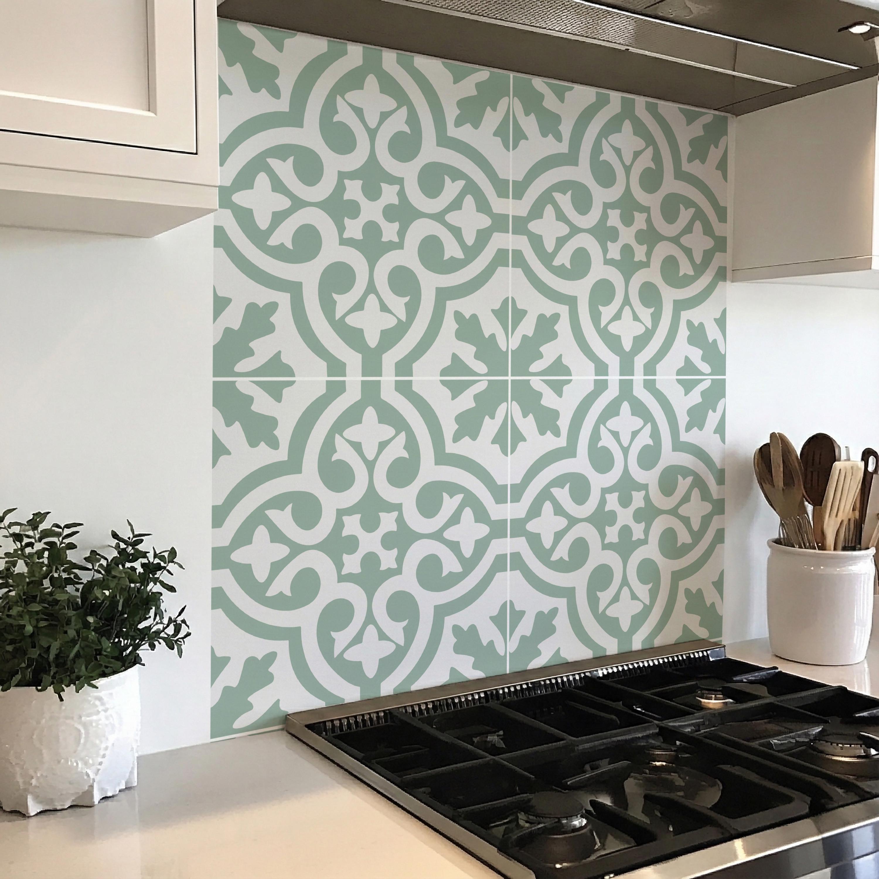 Piastrelle adesive più spesse per cucina e bagno, colore crema, stile