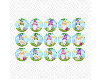 1in bottle caps, Fall, Colorful, Holiday Gnome Images