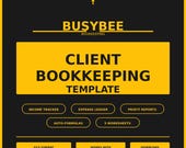 Simple Bookkeeping Template, Small Business Template, Bookkeeping Made Easy