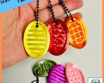 Sensory Stone Set of 3 - Worry Stone Keychain - Tactile Stress Relief - Ouchie Fidget Gift - Stocking Stuffer - Birthday Gift -Party Favor