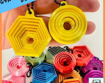 Gyroscope Fidget DUO SET - Sensory Stimulation - Tactile Stress Relief Toy - Stocking Stuffer - Gift - Party Favor