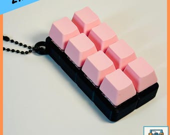 Fidget Keyboard Clicker 2x4 - ASMR Sensory Stress Relief Toy - Fidget Gift - Stocking Stuffer - Birthday Gift - Party Favor