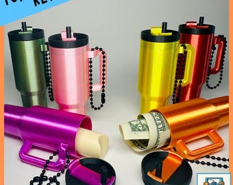 Mini Tumbler Lip Balm Holder Keychain- Gift - Stocking Stuffer - Party Favor