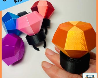 Clicky Ring Pop Fidget - Sensory Stimulation Clicker - Tactile Stress Relief Toy - Fidget Gift - Stocking Stuffer - Party Favor