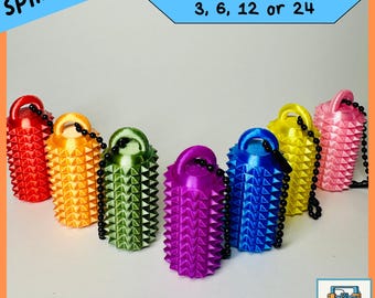 Llavero con rodillo sensorial SPIKY MINI - Juguete táctil antiestrés - Regalo para aliviar el estrés - Regalo para calcetines - Regalo para fiestas