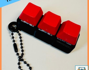 Fidget Keyboard Clicker 1x3 - ASMR Sensory Stress Relief Toy - Fidget Gift- Stocking Stuffer - Birthday Gift - Party Favor