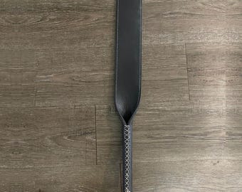 Cowhide Leather Spanking Paddle 22 Inch | BDSM Paddle | Bondage Spanking Paddle | Leather Impact Paddle | Roleplay Paddle | Handmade Paddle