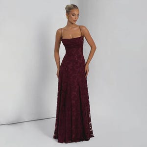 Luna Evening Gown  Backless, Adjustable Straps, Elegant Long Dress - Etsy