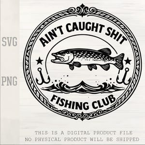Embleem Northern Pike Fishing Club – vintage badge SVG, png