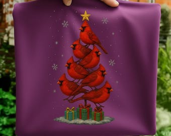 Cardinal Christmas Tree – Realistic Bird Holiday Art.png