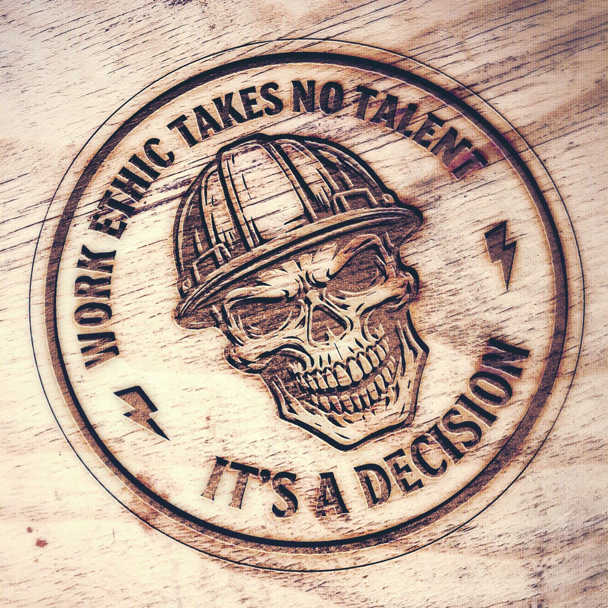 Skull Hard Hat SVG | Work Ethic Construction Design (digital Download ...
